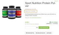 Sport Nutrition Protein Pulver