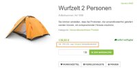 Wurfzelt 2 Personen
